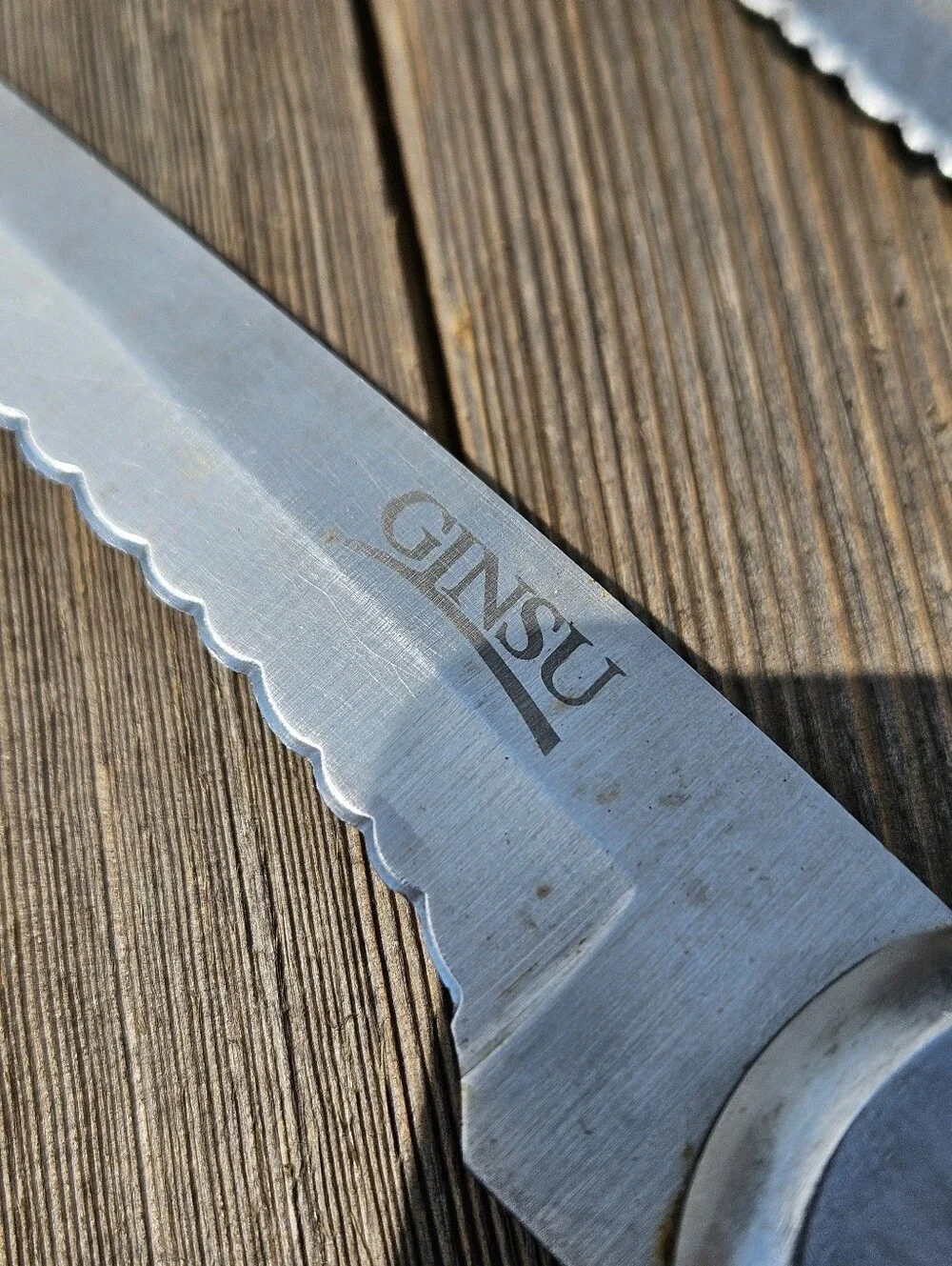 Ginsu Knife Lot Stainless Steel Santoku Serrated Steak Kitchen Cutlery 4 Pc